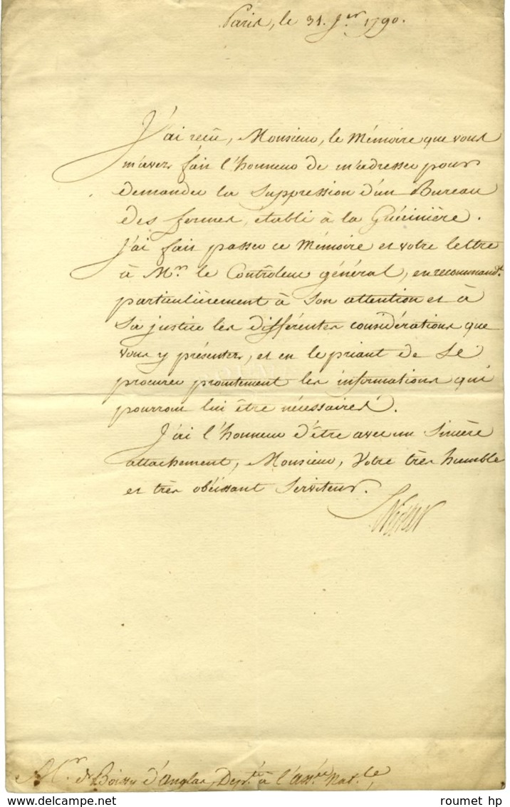NECKER Jacques (1732-1804), Financier Genevois, Ministre Des Finances De Louis XVI. - Other & Unclassified