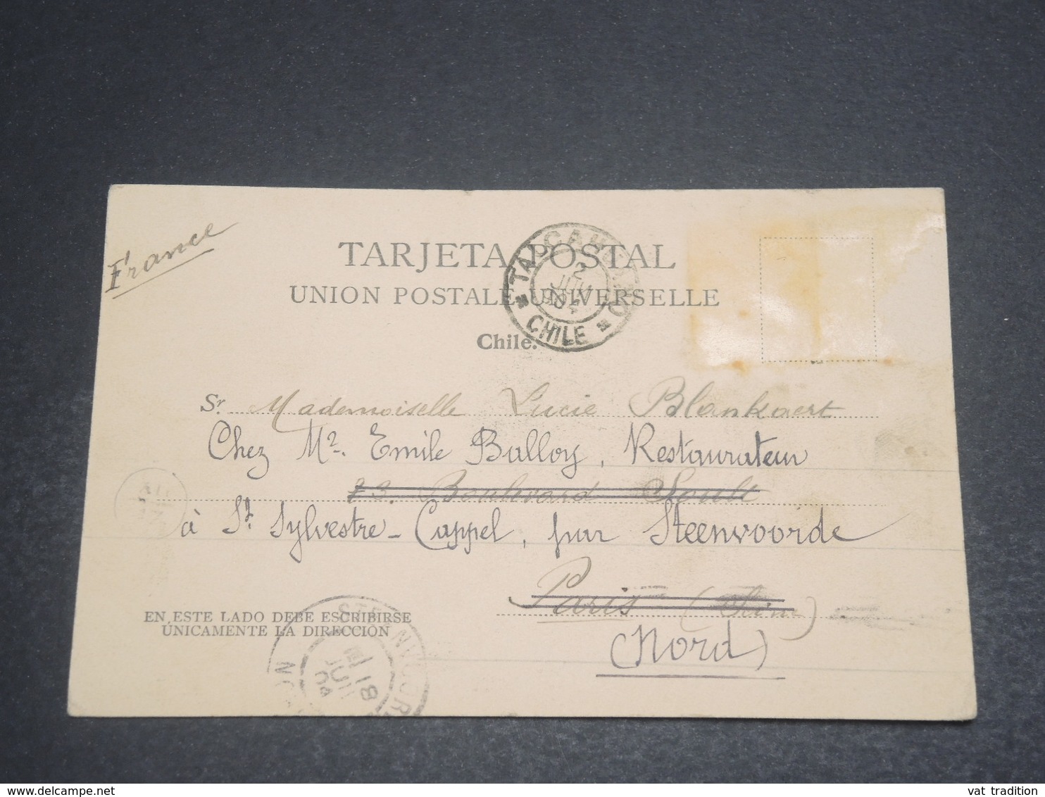 CHILI - Carte Postale De Talcahuano , Plazuela Del Jardin , Animée ,  Voyagé En 1904- L 12398 - Chili