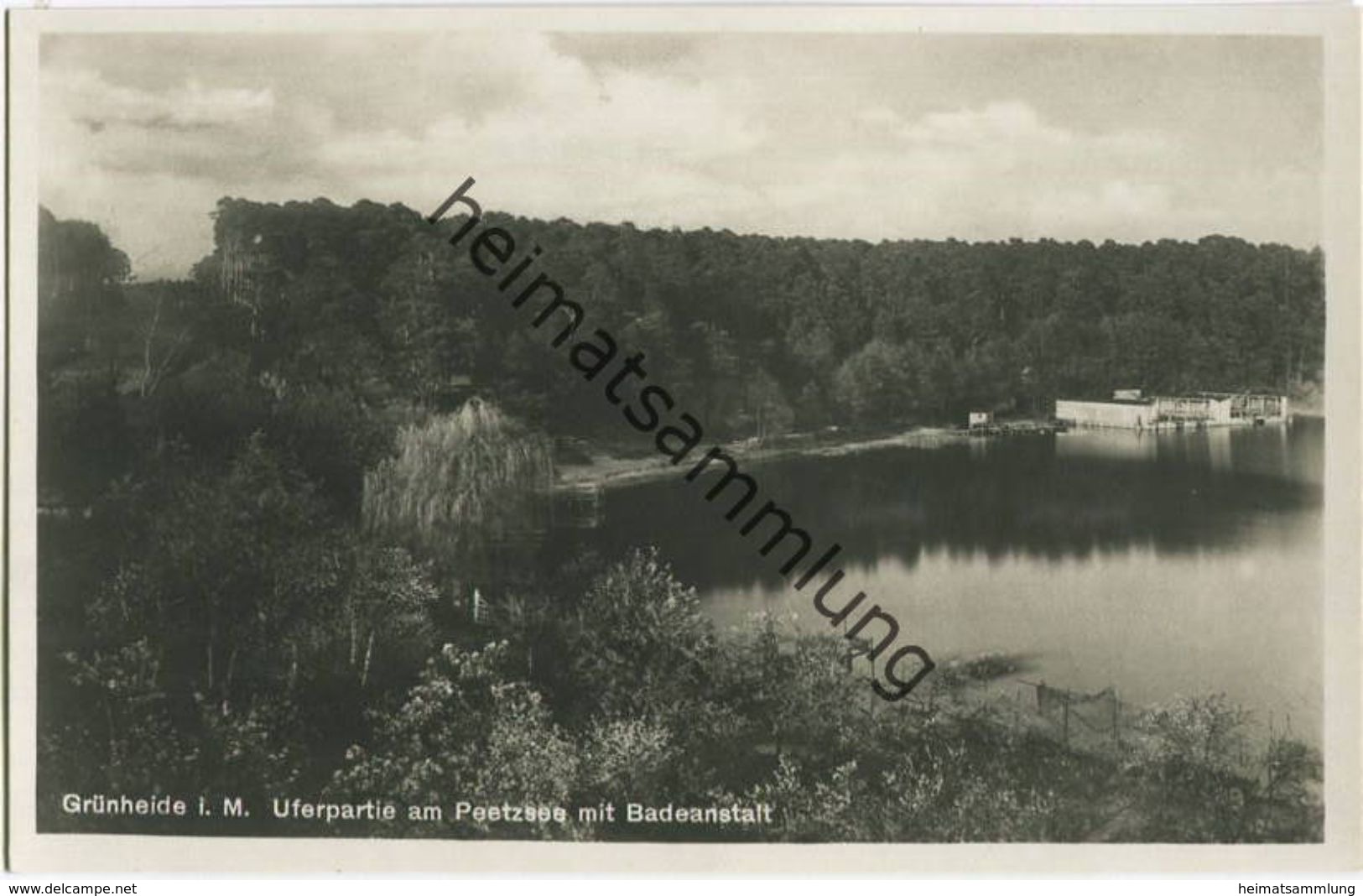 Grünheide I. M. - Uferpartie Am Peetzsee Mit Badeanstalt - Foto-AK 30er Jahre - Verlag W. Meyerheim Berlin - Gruenheide