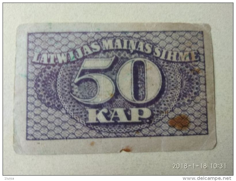 50 Kapeikas 1920 - Lettonie