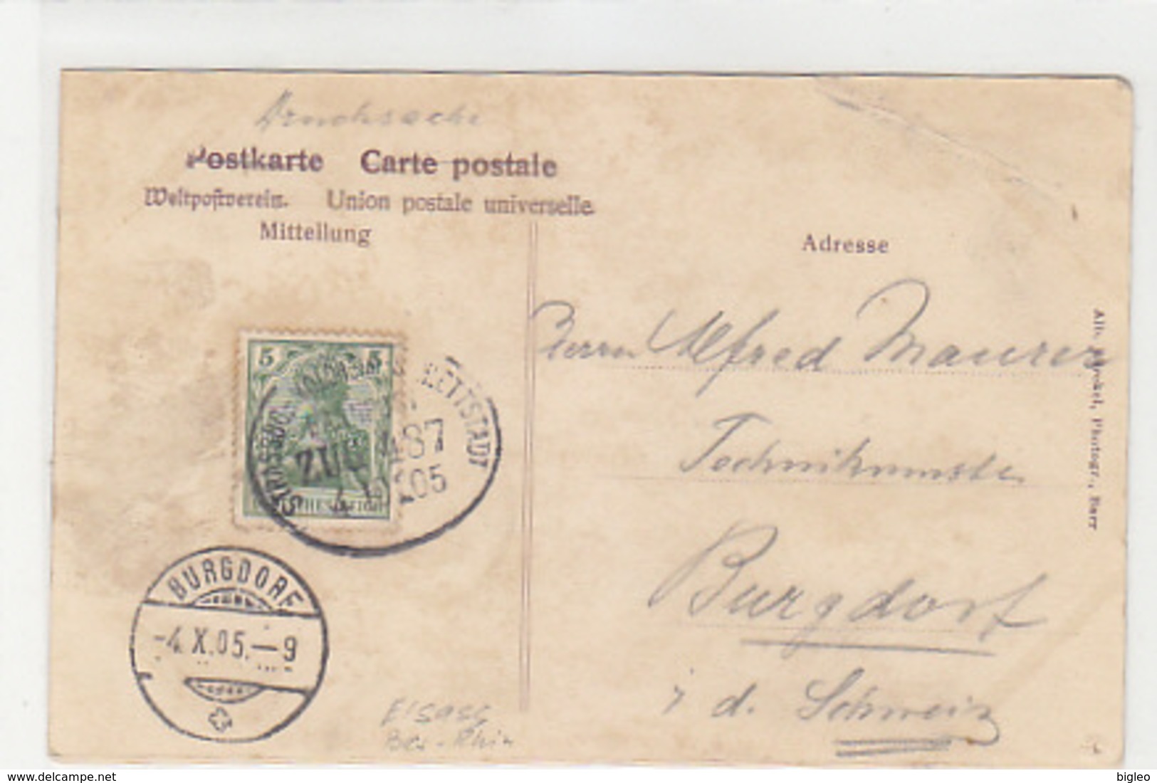 E Mordtat Uf Em Barrer Johrmarikt - Bahnstempel - 1905     (A-64-161117) - Altri & Non Classificati