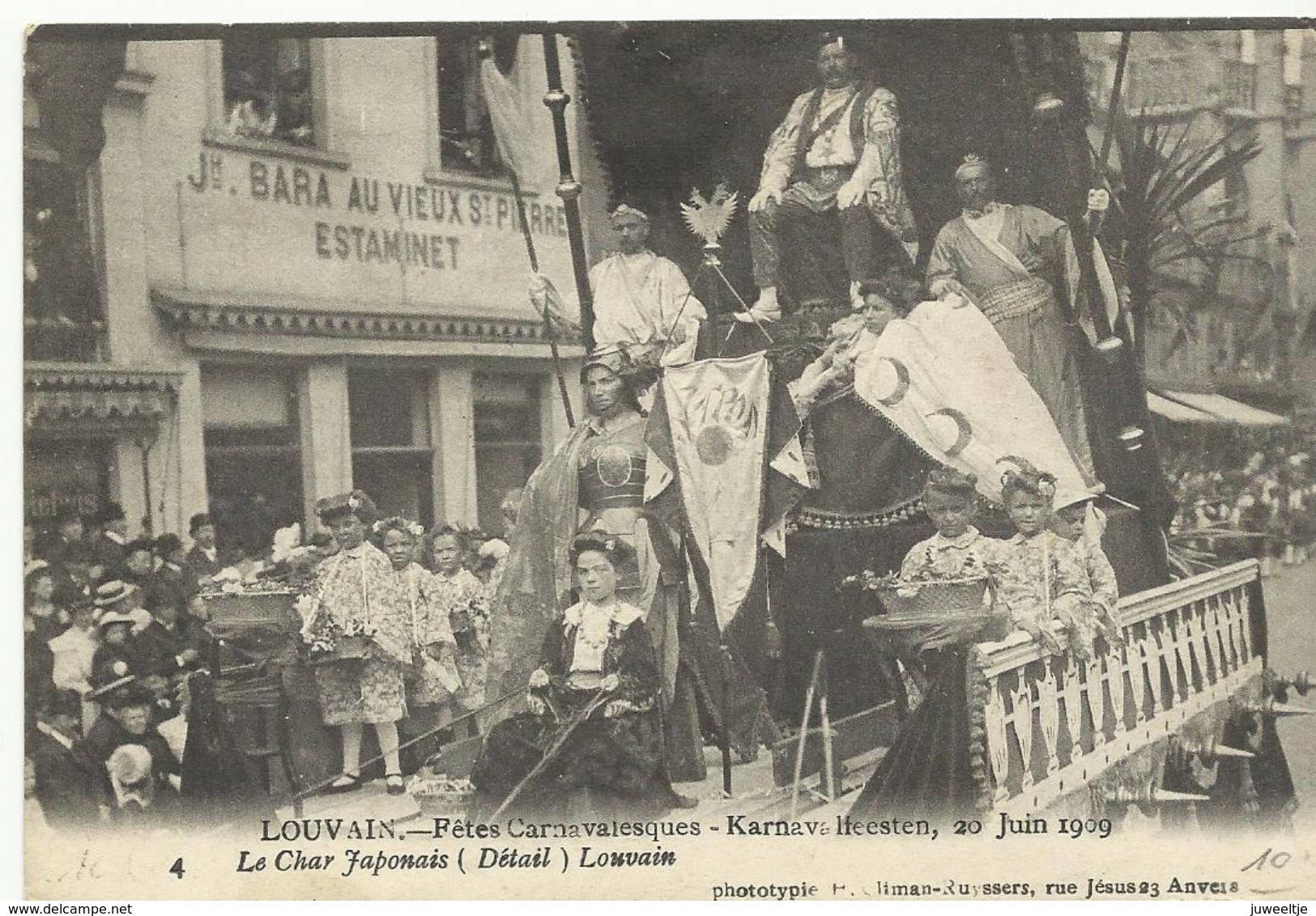Louvain Karnavalfeesten 20 Juin 1909 Le Char Japonais  (6949) - Leuven