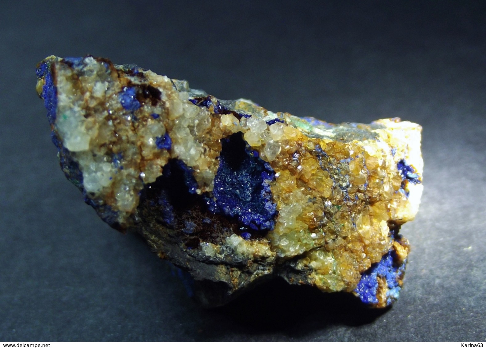 Azurite In Matrix ( 3 X 2.5 X 2 Cm ) Miguel Vacas Mine - Vila Viçosa - Portugal - Minéraux