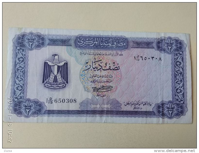 1/2 Dinar 1972 - Libye