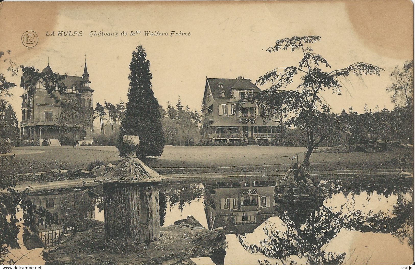 La Hulpe    Château De Mr Wolfers Frères   -   1922   Naar   Bruxelles - La Hulpe