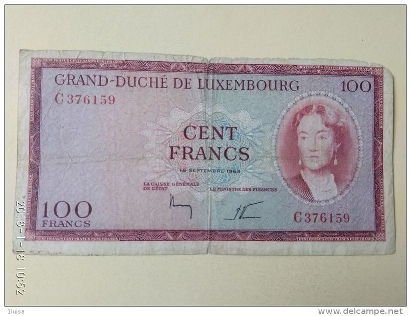 100 Francs 1963 - Luxembourg