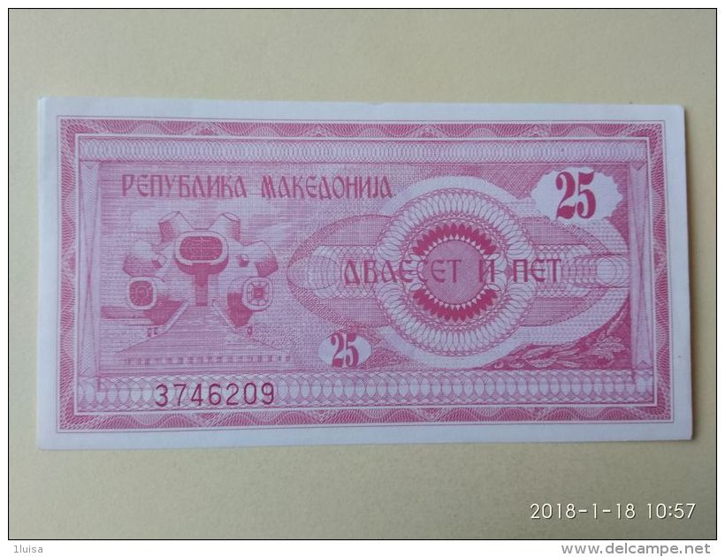 25  Dinari 1992 - Macedonia Del Nord