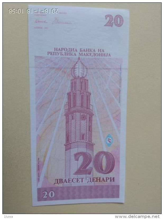 20 Dinari 1993 - Macedonia Del Nord