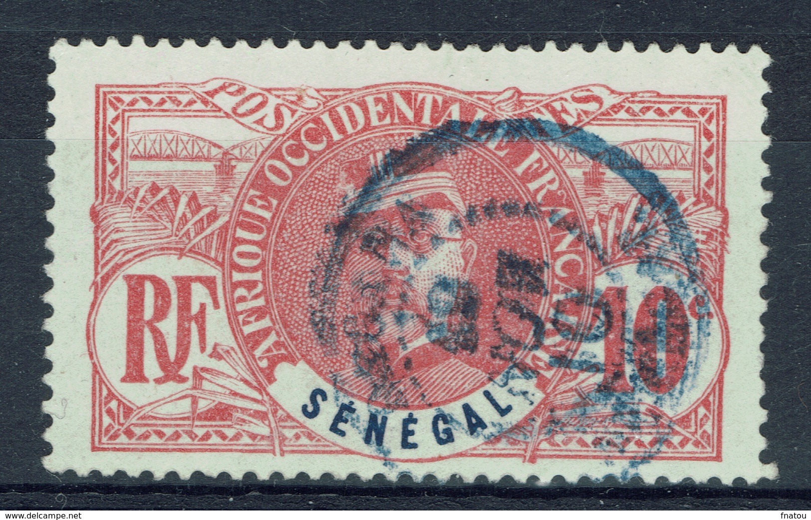 Senegal (French Colony), Général Faidherbe, 10c., 1906, VFU - Usati