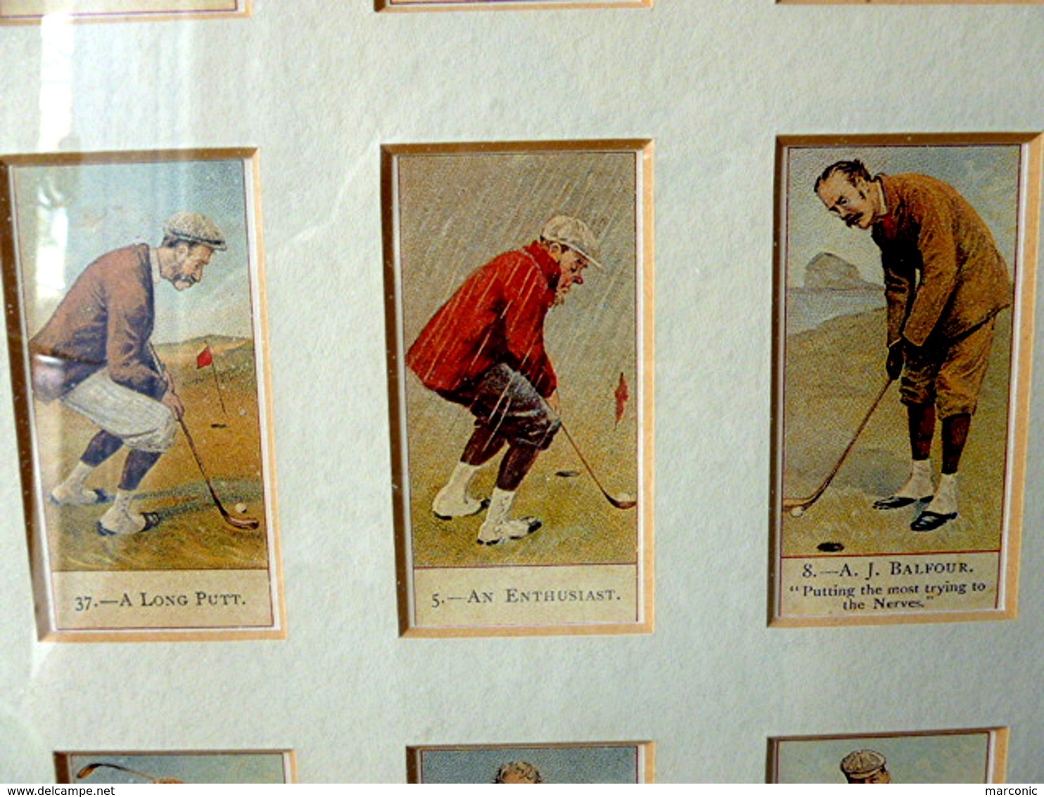 CADRE Avec Lithographies Humoristiques Sur Le GOLF - Andere & Zonder Classificatie