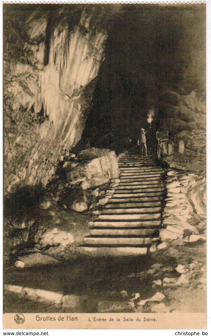 CPA Grottes De Han , L'entrée De La Salle Du Dôme (PK41479) - Rochefort