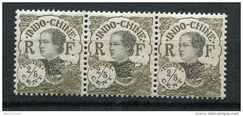 INDOCHINE ( POSTE ) : Y&amp;T N°  98  X  3  TIMBRES  NEUFS  SANS  TRACE  DE  CHARNIERE , A  VOIR . - Nuovi