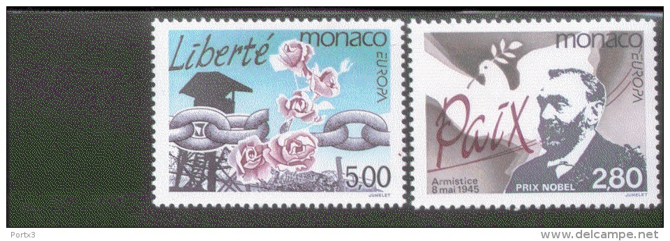 CEPT Frieden Und Freiheit Monaco 2230 - 2231  ** Postfrisch, MNH, Neuf - 1995