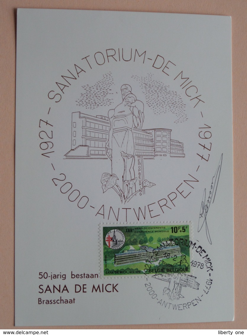 1927 - 1977 " SANATORIUM DE MICK " 50-jarig Bestaan Brasschaat () Stamp - Anno 1978 Antwerpen ( Zie/voir Foto's ) ! - 1971-1980