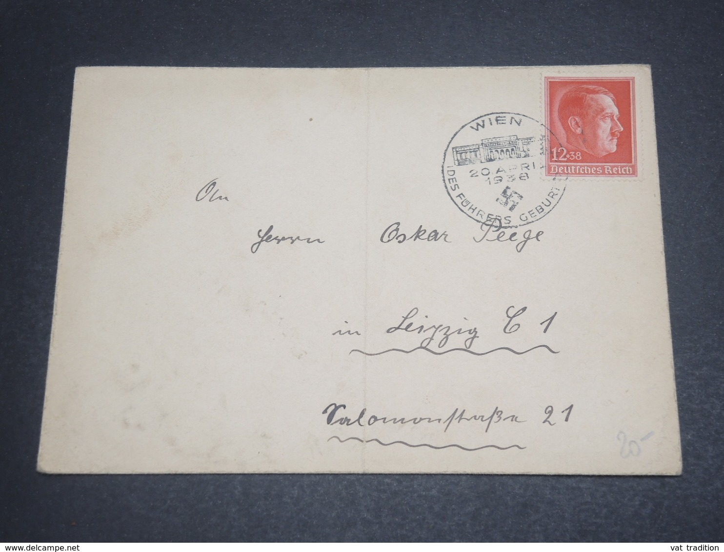 ALLEMAGNE - Enveloppe De Wien Pour Leipzig En 1938 , Affranchissement Et Oblitération Plaisants - L 12454 - Lettres & Documents