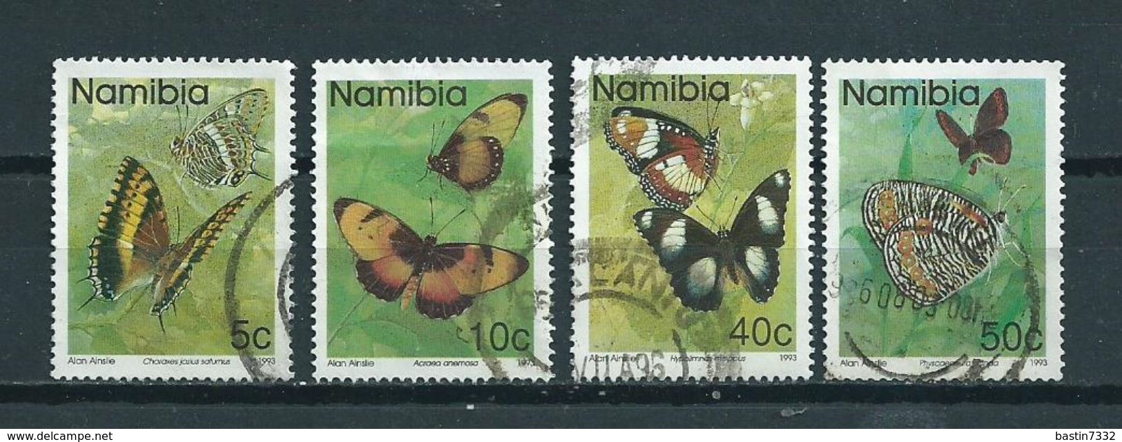 1993 Namibia 4x Vlinders,papillon,schmetterlinge Used/gebruikt/oblitere - Namibië (1990- ...)