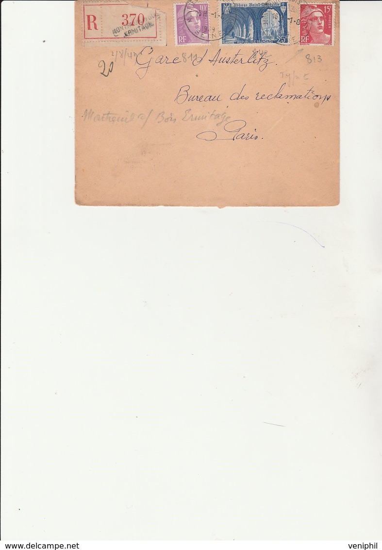 LETTRE RECOMMANDEE AFFRANCHIE N° 189 + PAIRE N° 284  CAD BARBEZIEUX - CHARENTE - ANNEE 1937 - 1921-1960: Periodo Moderno