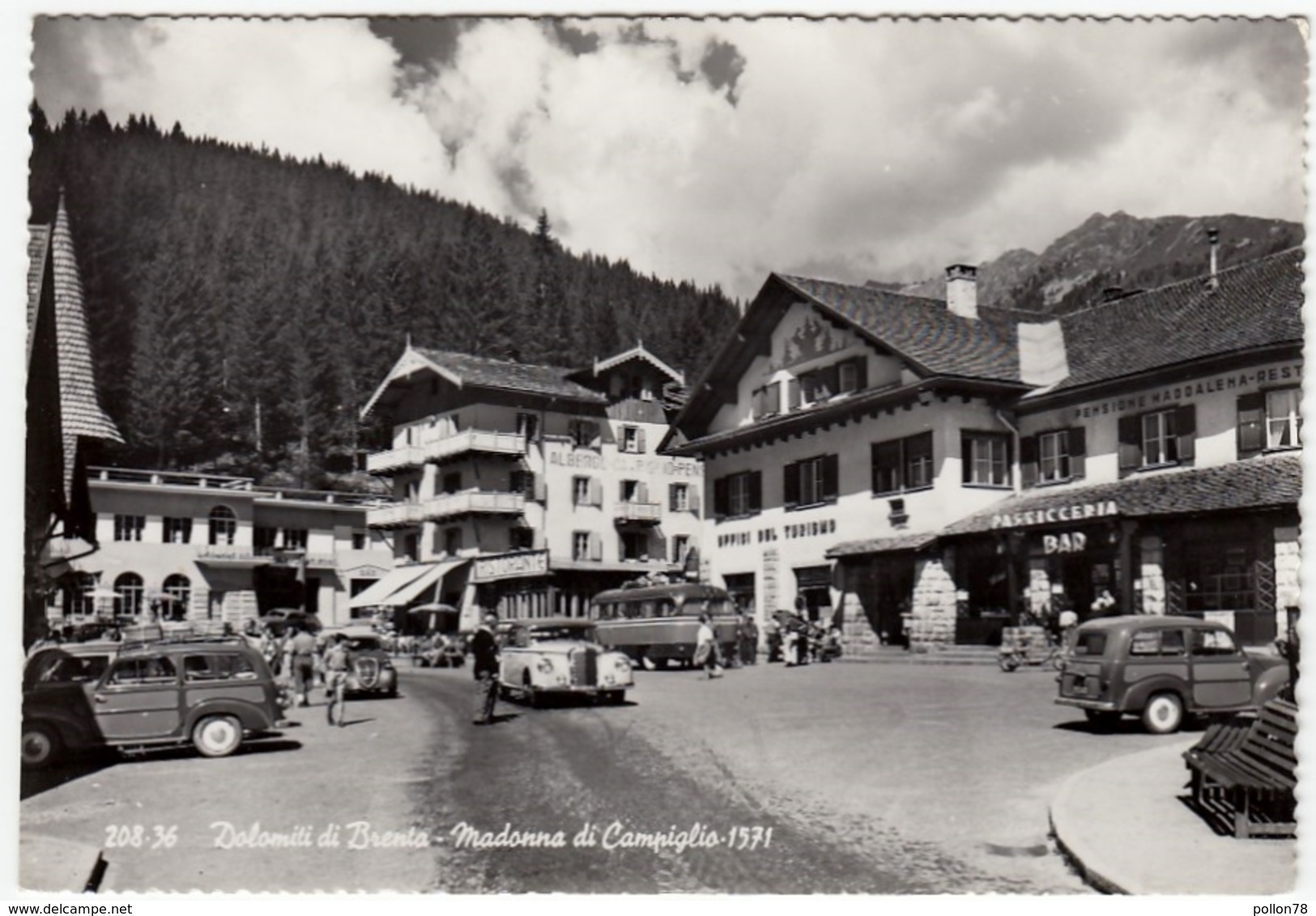 DOLOMITI DI BRENTA - MADONNA DI CAMPIGLIO - TRENTO - 1958 - AUTOMOBILI - CARS - BUS - Trento