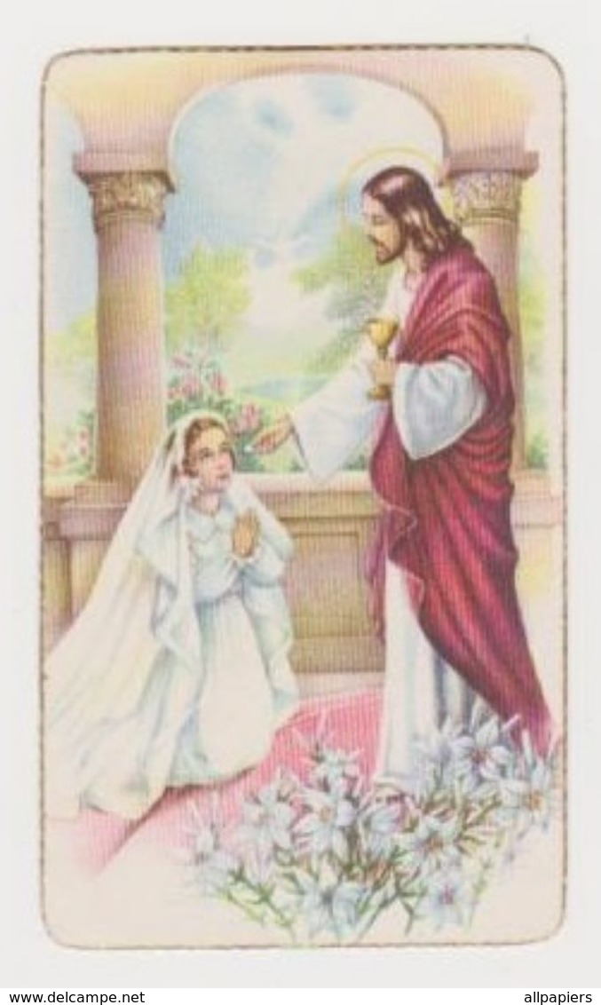 Image Pieuse Souvenir Communion Solennelle En L'Eglise Sainte-Jeanne-de-Chantal à Sucy En 1956 - Religion & Esotérisme