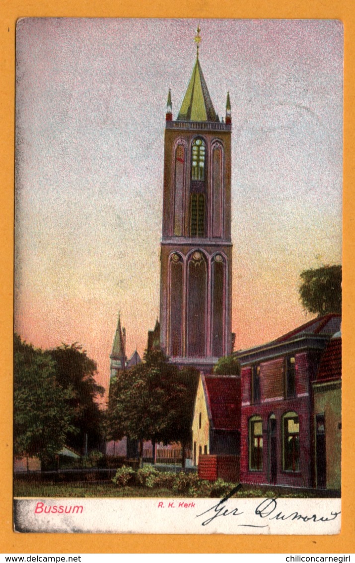 Bussum - R. K. Kerk - SCHAEFERS - 1906 - Oblit. Bussum Vers Leeuwarden - F 14 - Bussum