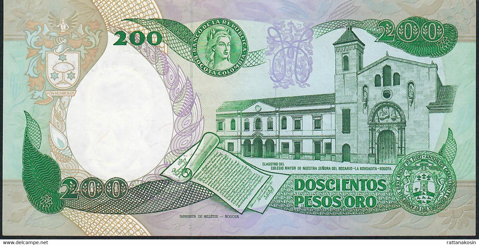 COLOMBIA P429a 200 PESOS 1984 Printer IBB    XF-AU - Kolumbien