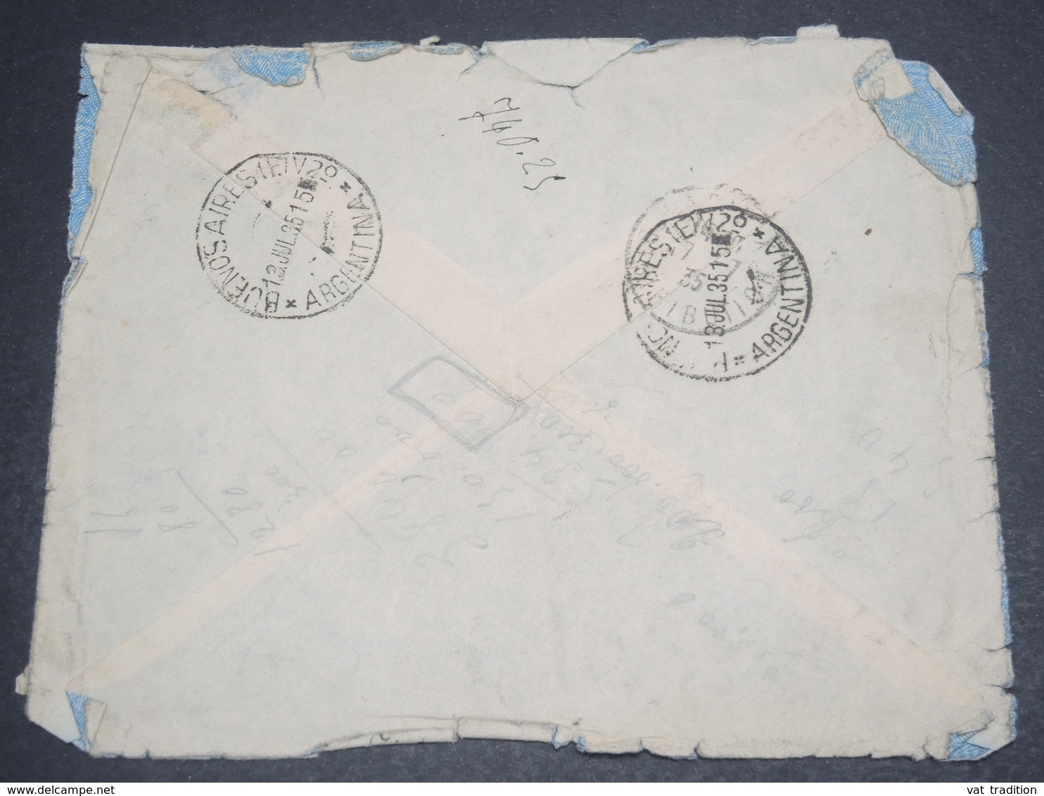 ARGENTINE - Enveloppe Commerciale En Recommandé De Buenos Aires En 1935 Pour La France - L 12484 - Lettres & Documents