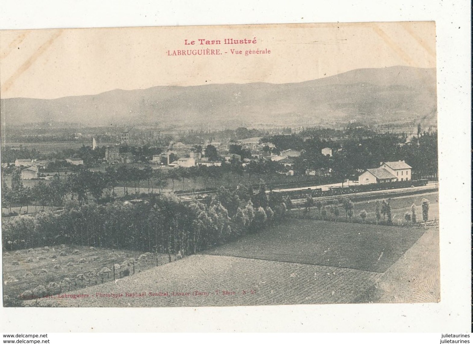 81 LABRUGUIERE VUE GENERALE CPA BON ETAT - Labruguière