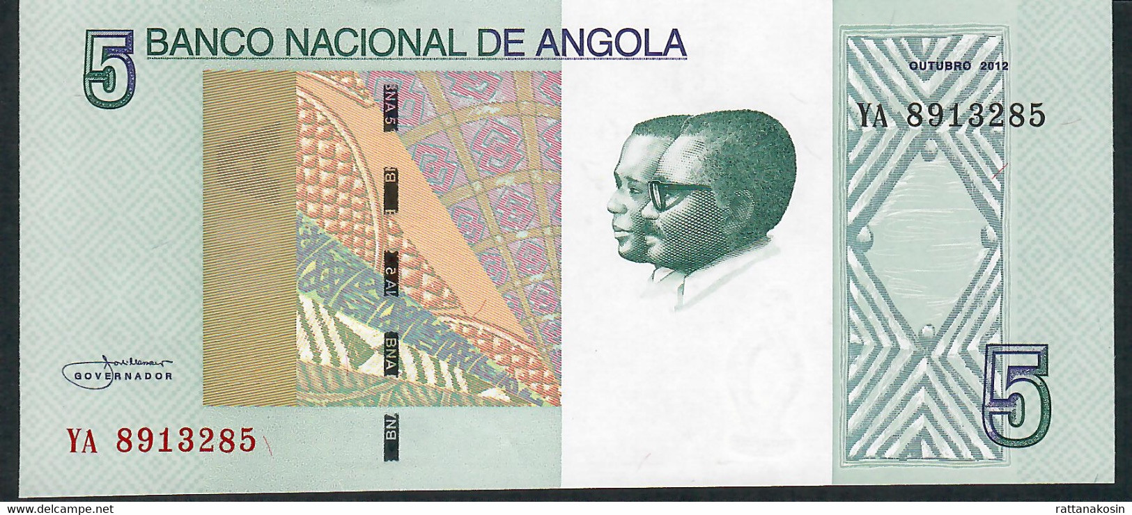 ANGOLA P151A 5 KWANZAS  2012 # YA UNC. - Angola