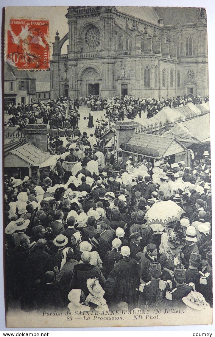 2 CARTES - LA PROCESSION ET LE JOUR DU PARDON - Ste ANNE D'AURAY - La Trinite Sur Mer