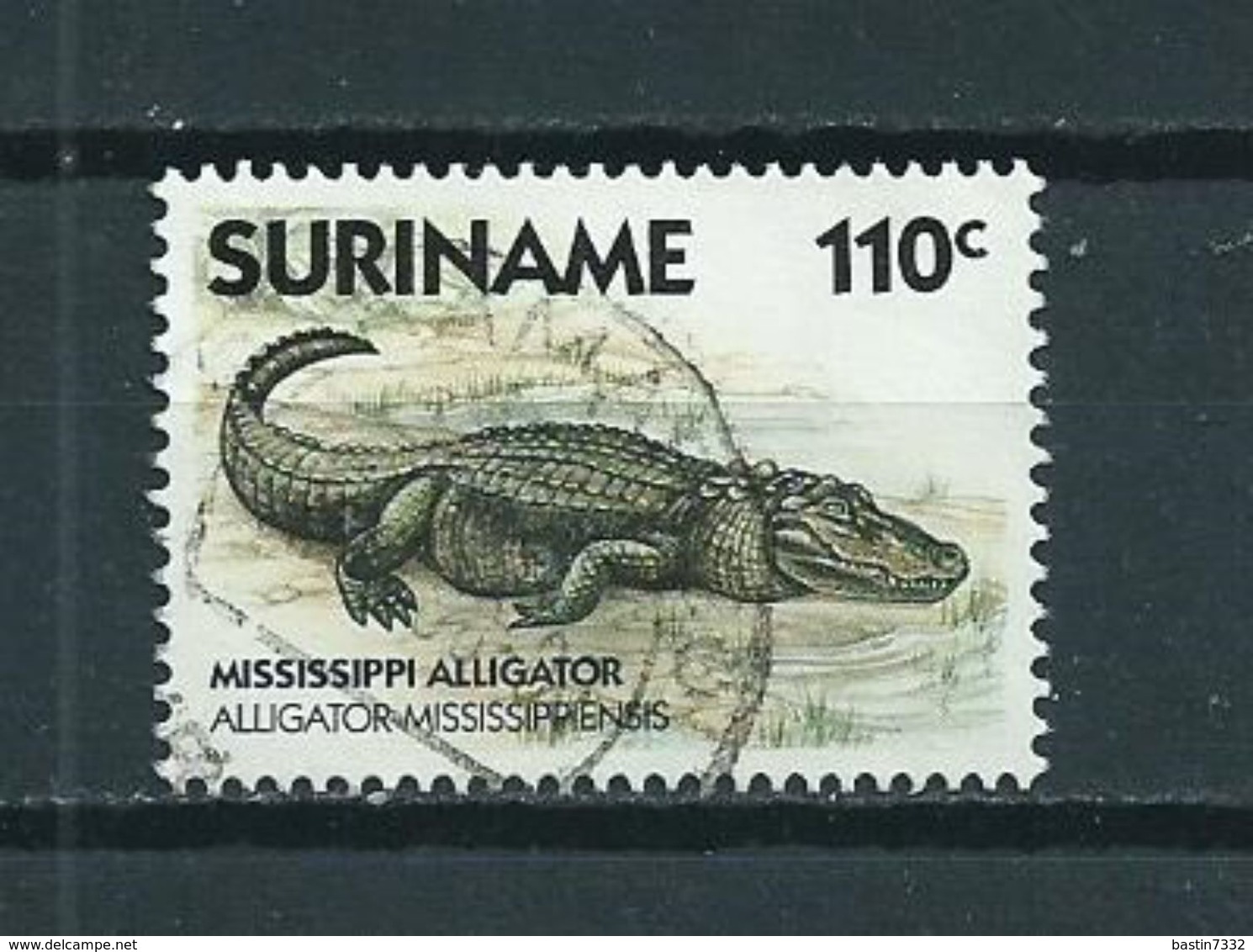 1988 Suriname 110 Cent Crocodile Used/gebruikt/oblitere - Suriname