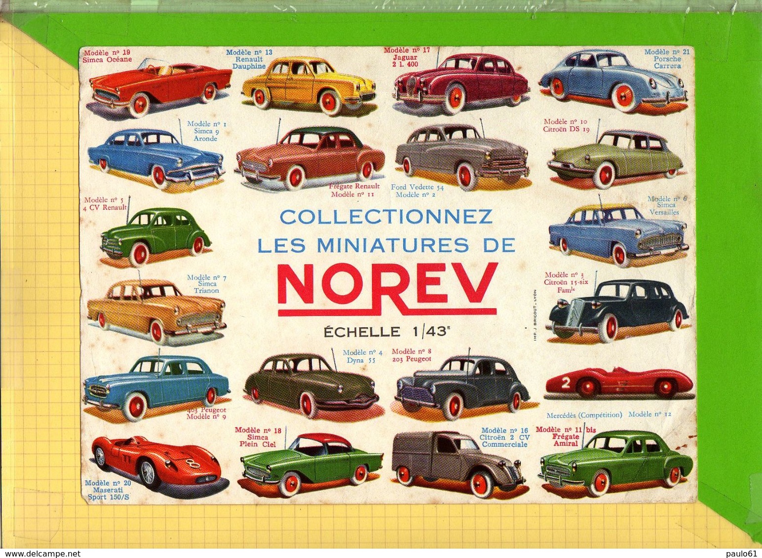 BUVARD & Blotting Paper   : GRAND FORMAT NOREV   Voitures Miniature Echelle 1 / 43eme 2 CV Et Ds Et Autres - Automobile