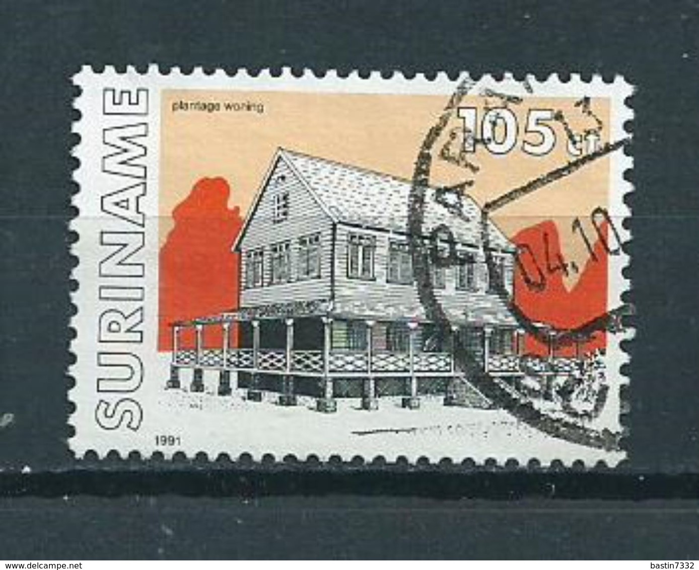 1991 Suriname 105 Cent Buildings,gebouwen Used/gebruikt/oblitere - Suriname