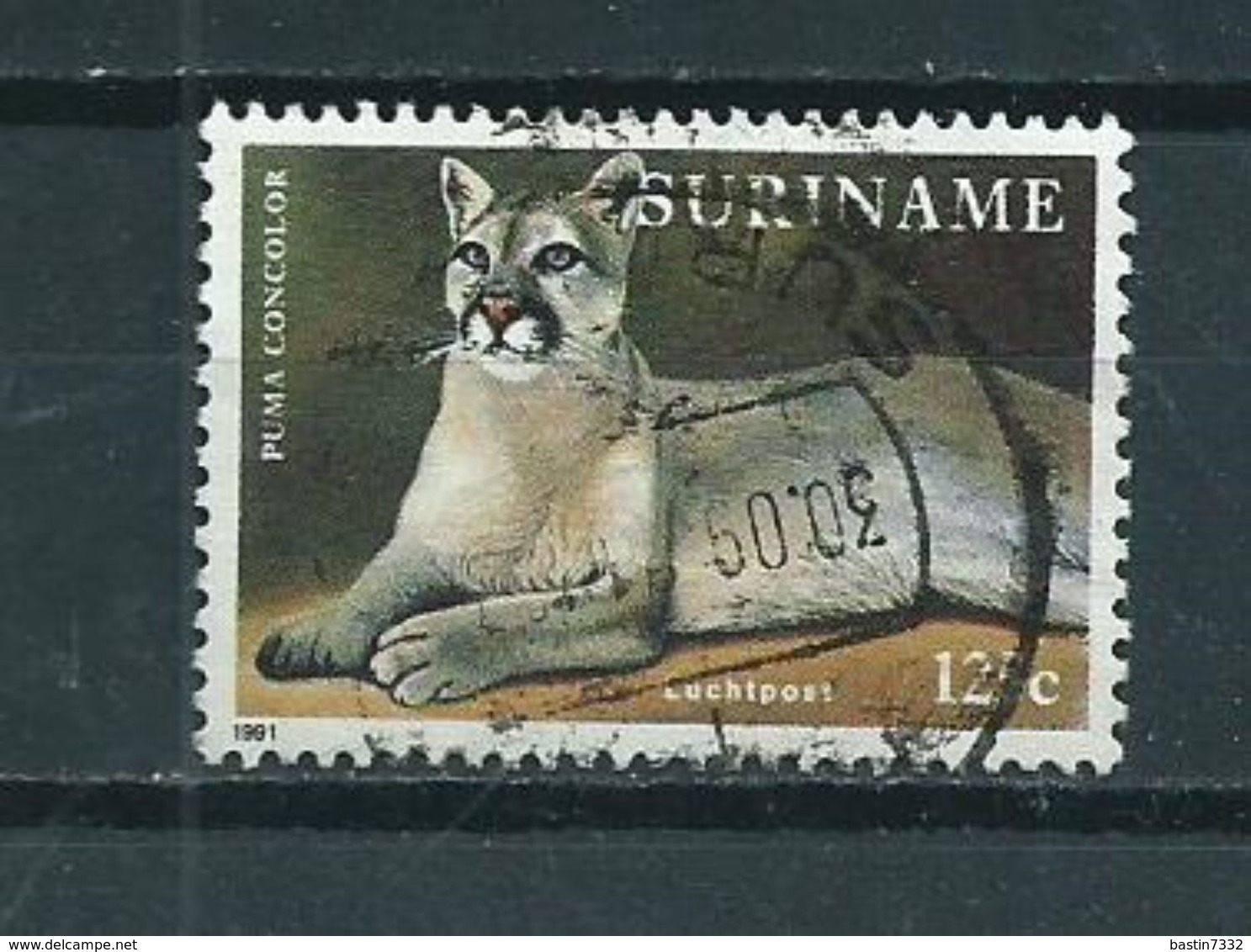 1991 Suriname 125 Cent Wild Animal,poema Used/gebruikt/oblitere - Suriname