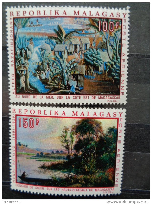 MADAGASCAR 1969 P.A.Y&amp;T N° 110 &amp; 111 ** - TABLEAUX D'ARTISTES MALGACHES - Madagascar (1960-...)