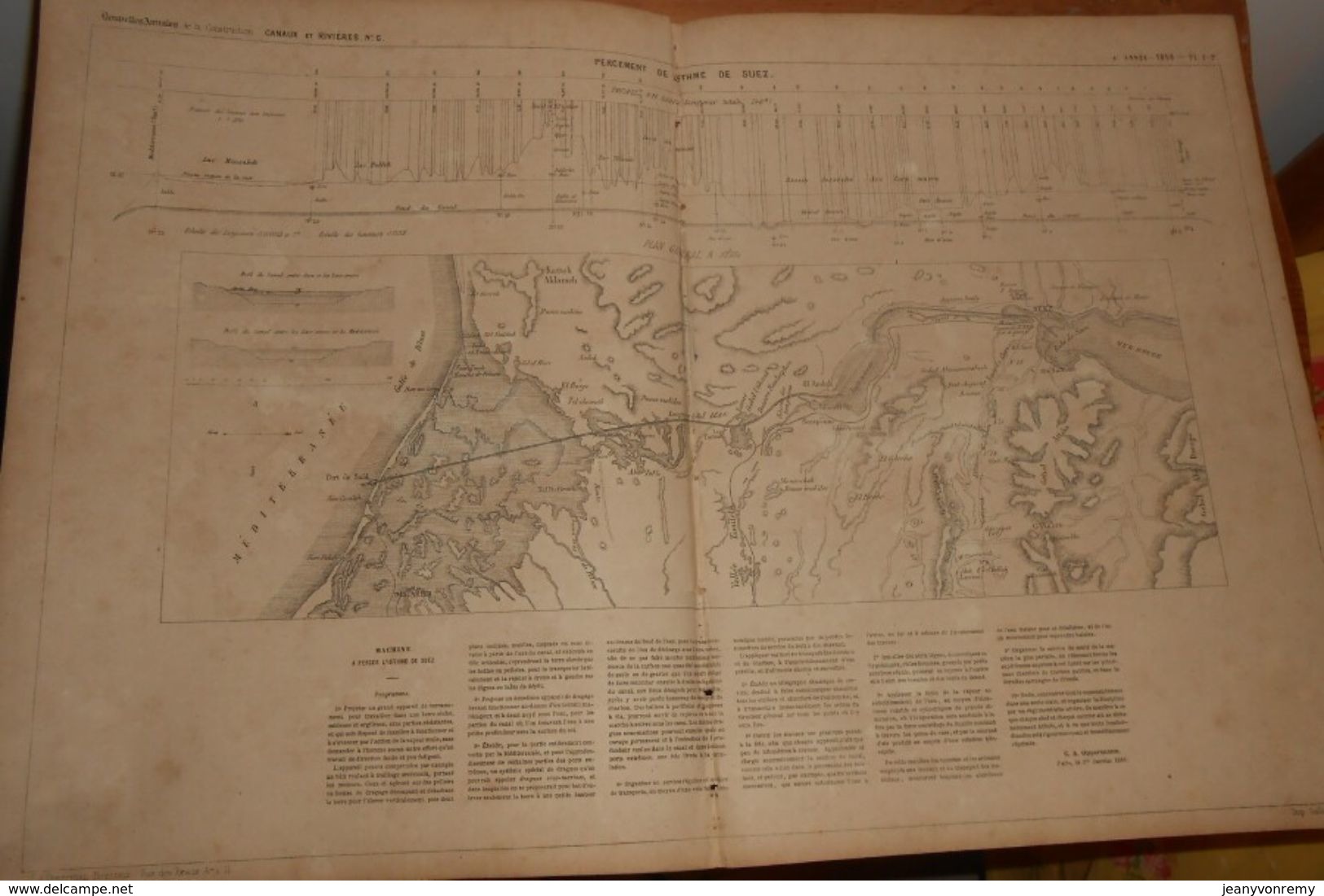 Plan Du Percement De L'isthme De Suez. 1858 - Travaux Publics