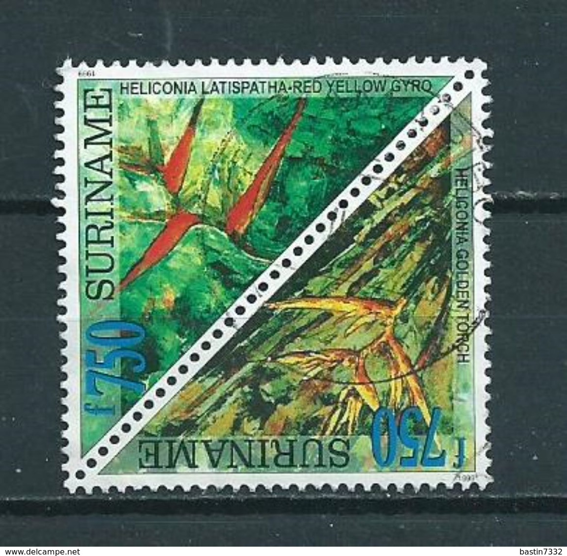 1999 Suriname 750 Gulden Plants Used/gebruikt/oblitere - Suriname