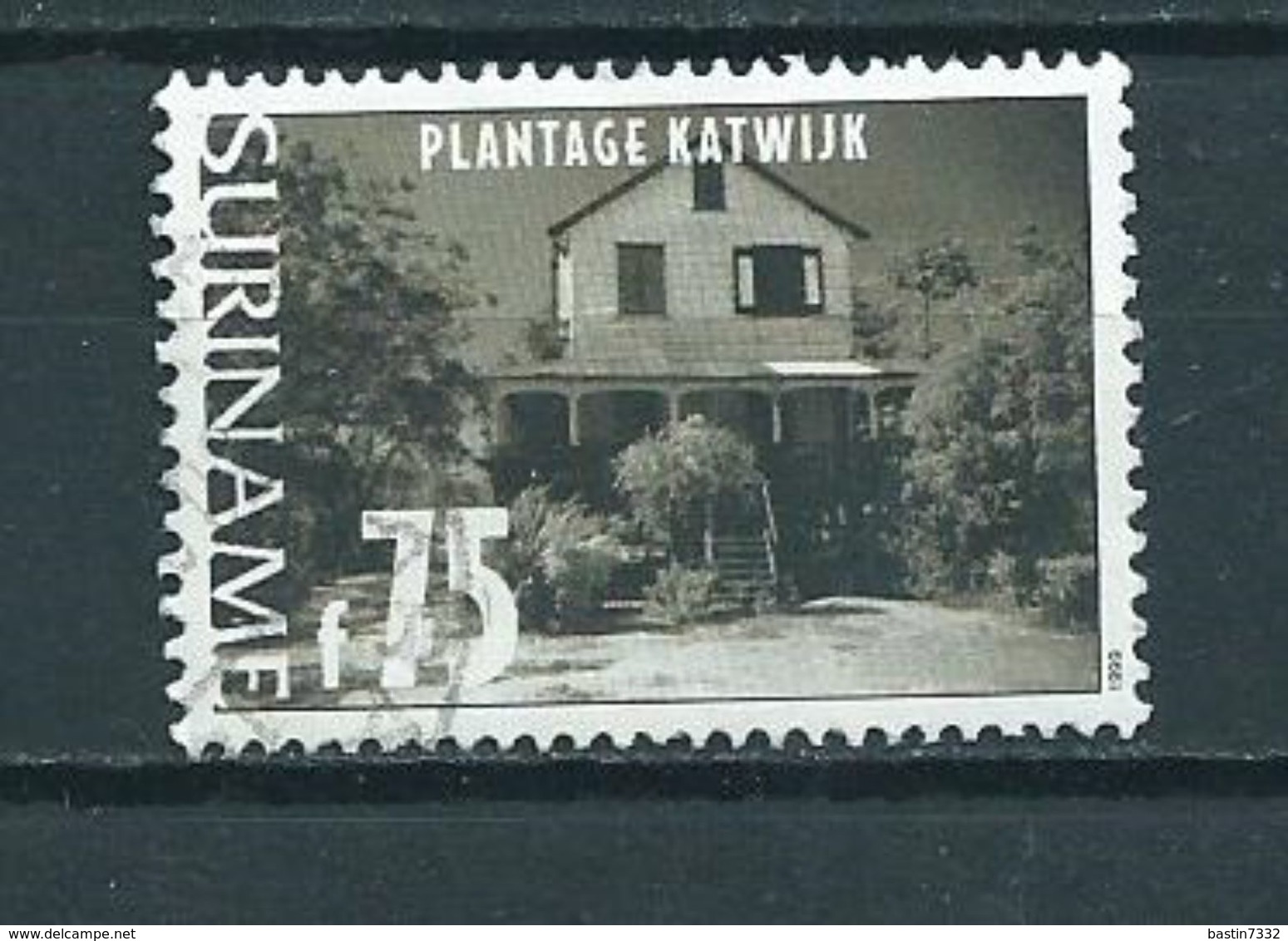 1999 Suriname 75 Gulden Plantage Katwijk Used/gebruikt/oblitere - Surinam