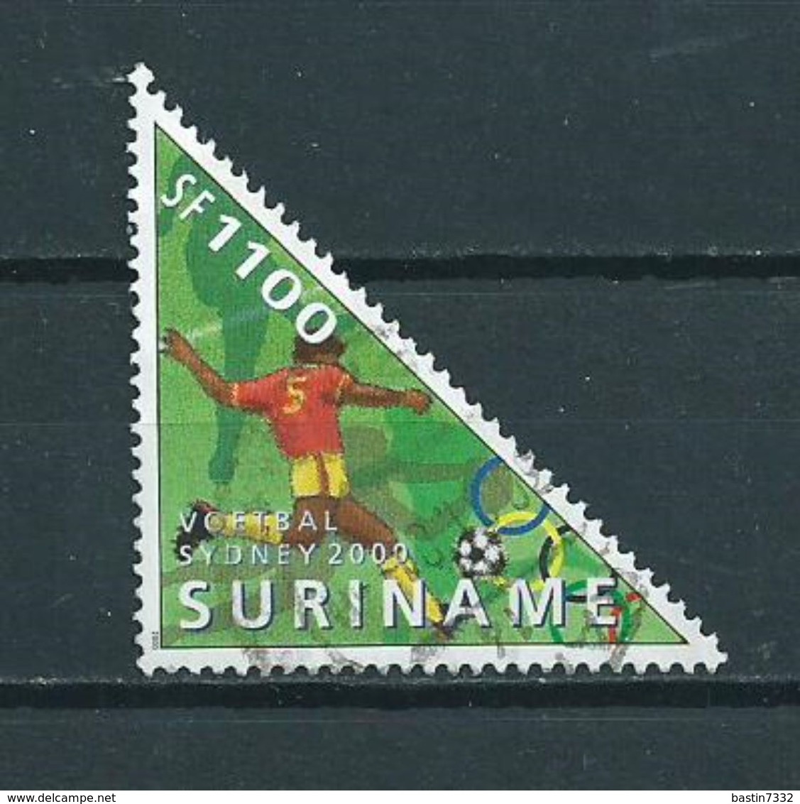 2000 Suriname 1100 Gulden Football,soccer Used/gebruikt/oblitere - Suriname