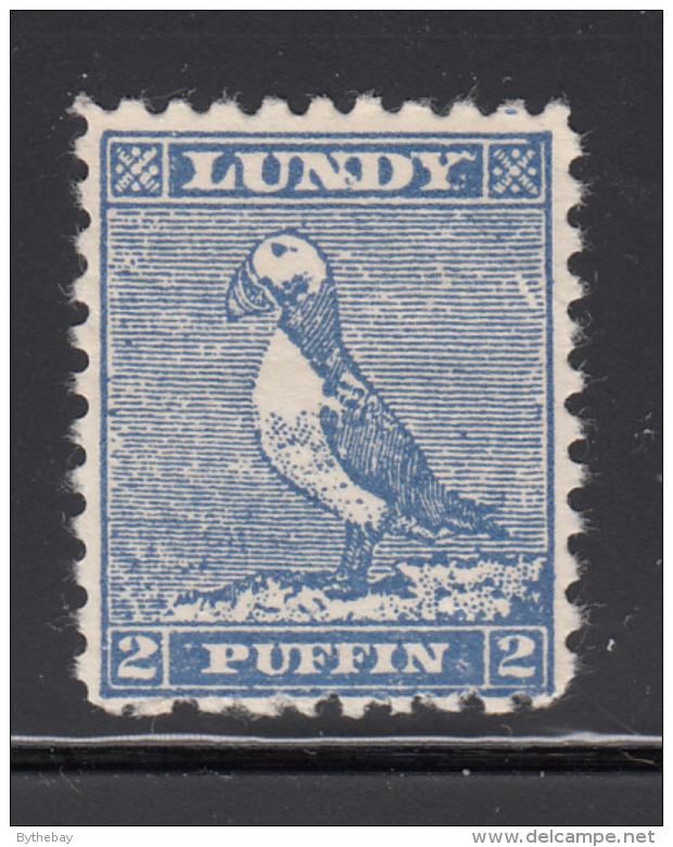 Lundy 1939 MH Trial Colour Proof 2p Puffin In Blue - Local Issues