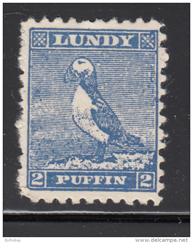 Lundy 1939 MH Trial Colour Proof 2p Puffin In Blue - Emissions Locales
