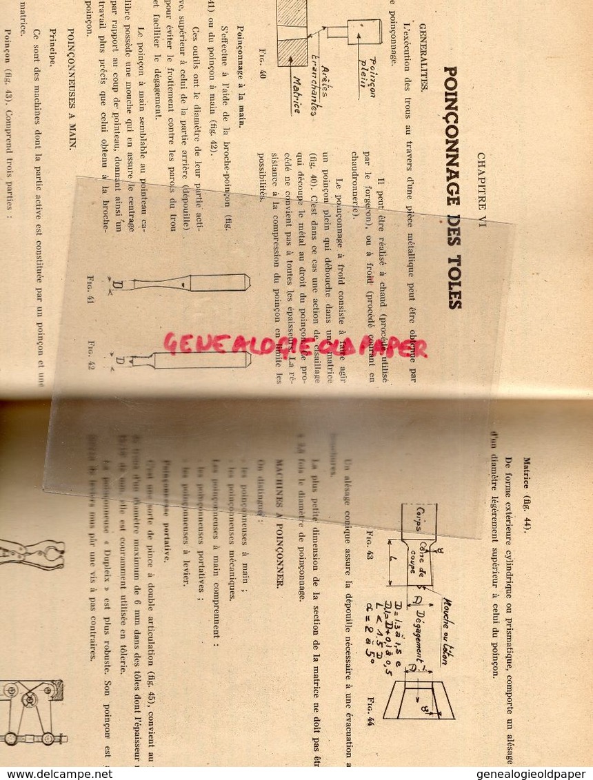 17- ROCHEFORT SUR MER- ECOLE MECANICIENS ARMEE DE L' AIR-TRAVAIL DES METAUX EN FEUILLE TUBES PROFILES-1953 CHAUDRONNERIE - Poitou-Charentes