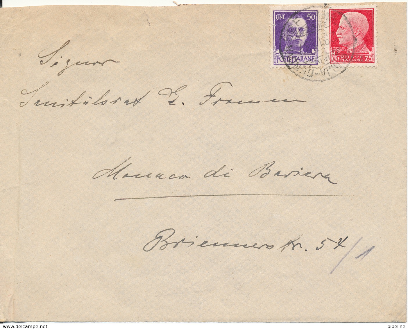 Italy Cover Sent To Germany 29-11-1937 - Poststempel