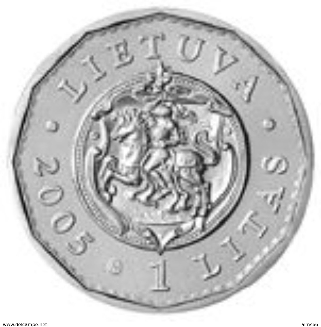 Lithuania 1 Litas  2005 UNC - Royal Palace - Lituania