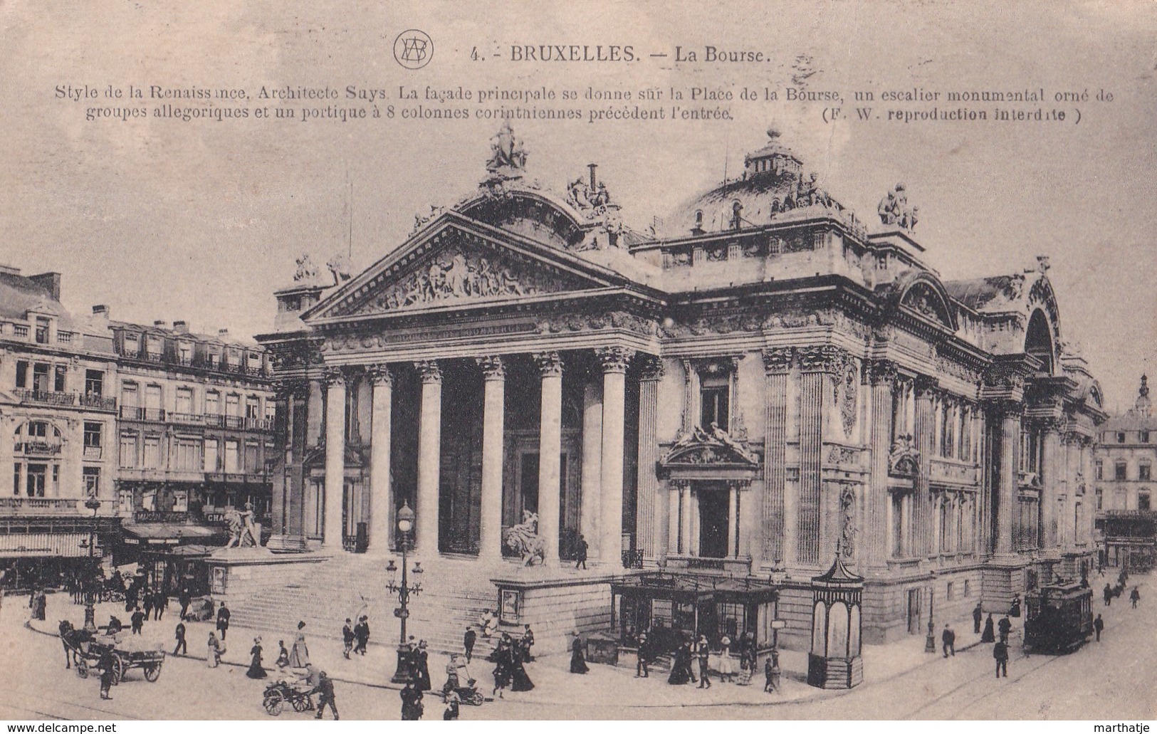 4 - Bruxelles - La Bourse - Style De Renaissance … - 1922 ! - Monumenten, Gebouwen