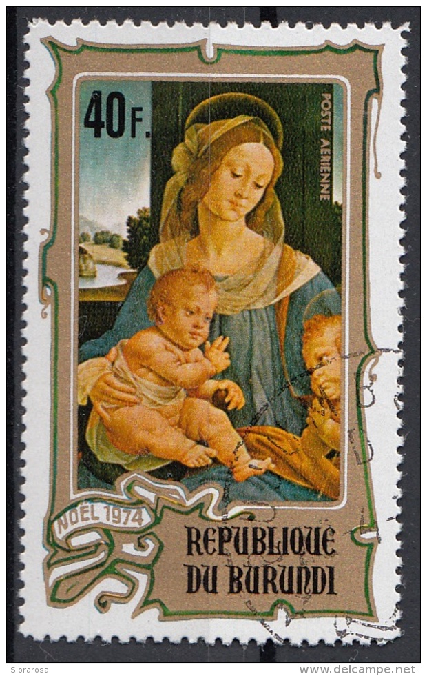 Burundi 1974 Sc. CB34 "Madonna Col Bambino..." Quadro Dipinto Da L. Di Credi Paintings CTO Tableaux - Nuovi