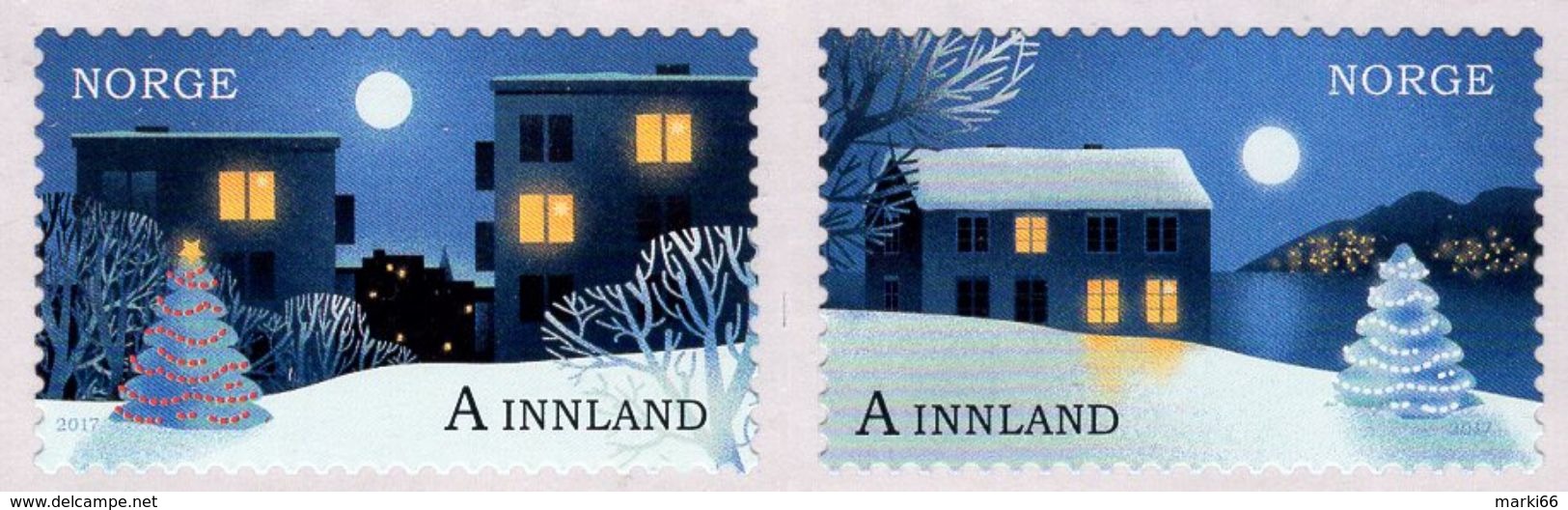 Norway - 2017 - Christmas - Mint Self-adhesive Stamp Set - Ongebruikt