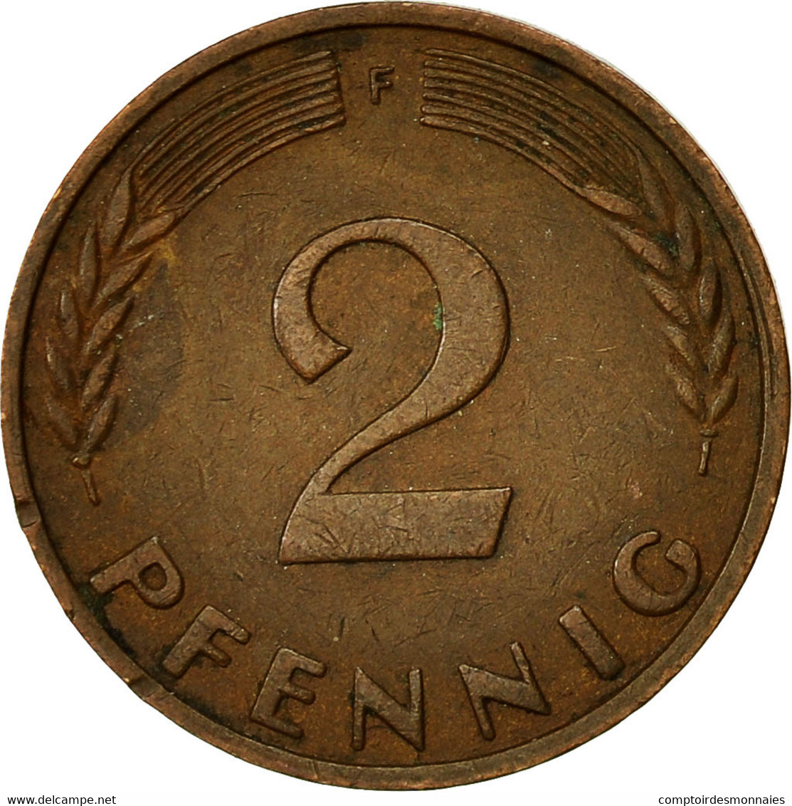 Monnaie, République Fédérale Allemande, 2 Pfennig, 1950, Stuttgart, TB+ - 2 Pfennig