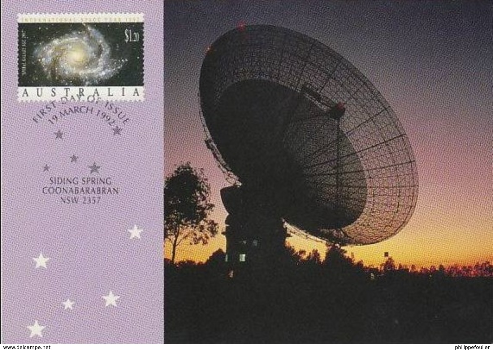 AAT  International Space Year 1992  - 3 Maximum Card - First Day 19. March 1992 - Lettres & Documents