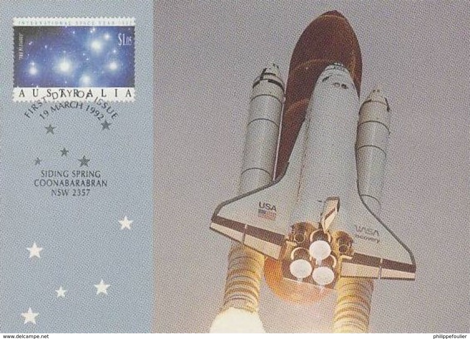 AAT  International Space Year 1992  - 3 Maximum Card - First Day 19. March 1992 - Lettres & Documents