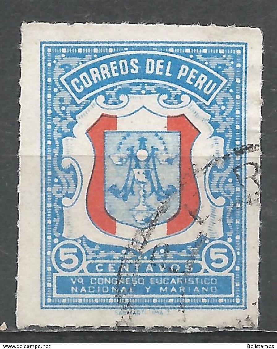 Peru 1954. Scott #RA36 (U) Emblem Of Congress  *Complete Issue* - Perù